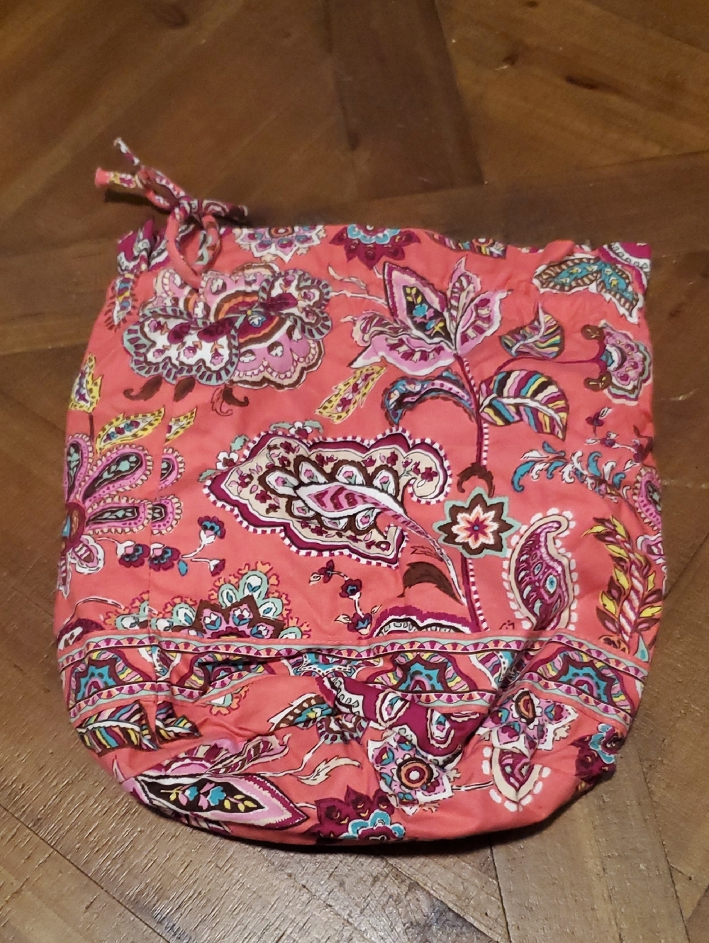 Vera Bradley Pink Paisley Drawstring Pouch
